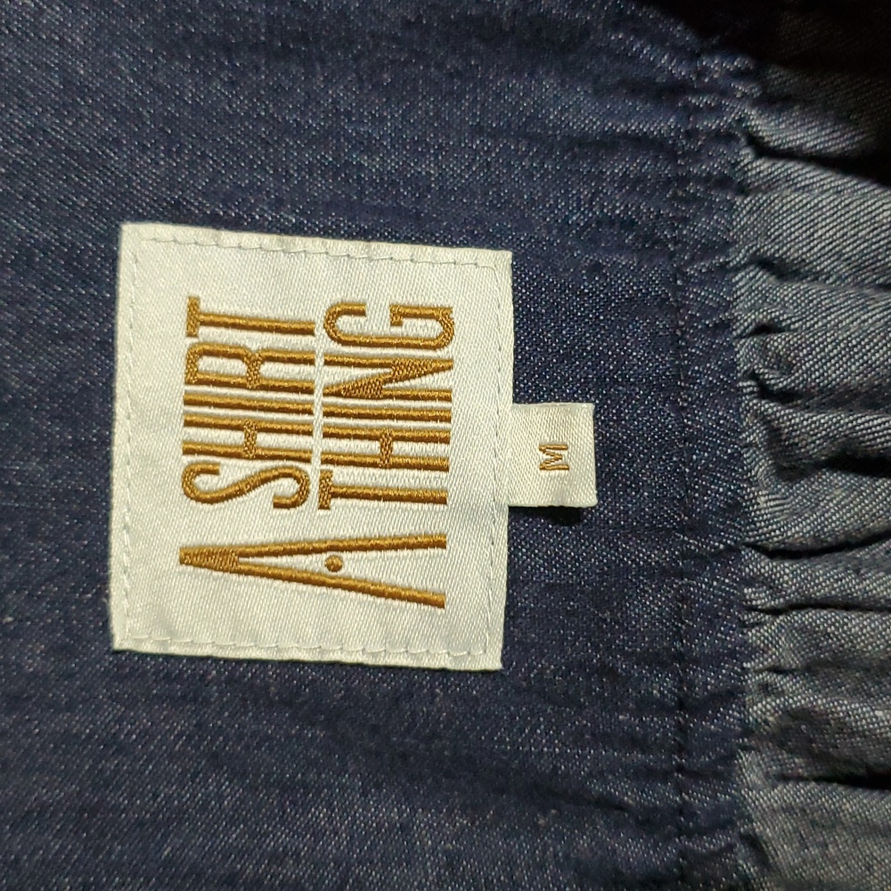 A Shirt Thing Denim Top With Ruffle - Picture 2 of 4